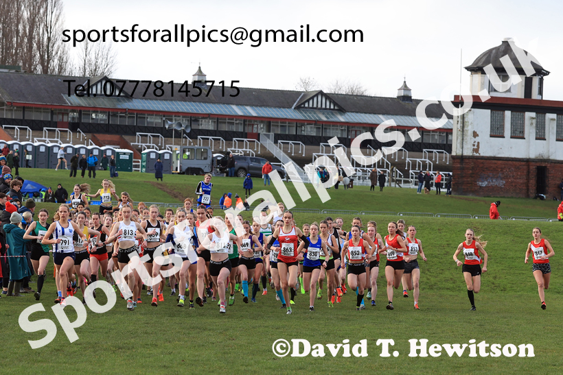 Womens Under-17s, 2026 Northern Cross Country Champs., Pontefract Racecourse, Pontefract. Photo: David T. Hewitson/Sports for All Pics